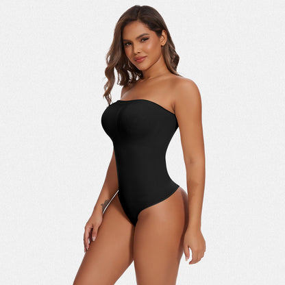 Shaperin Seamless Strapless Shapewear Bodysuit Thong