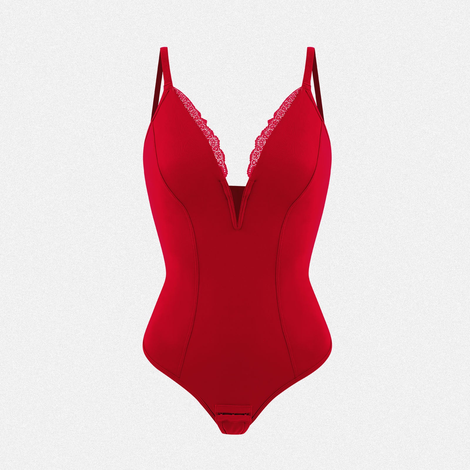 Shaperin Slimming Deep V Plunge Shapewear Tummy Control Thong Bodysuit
