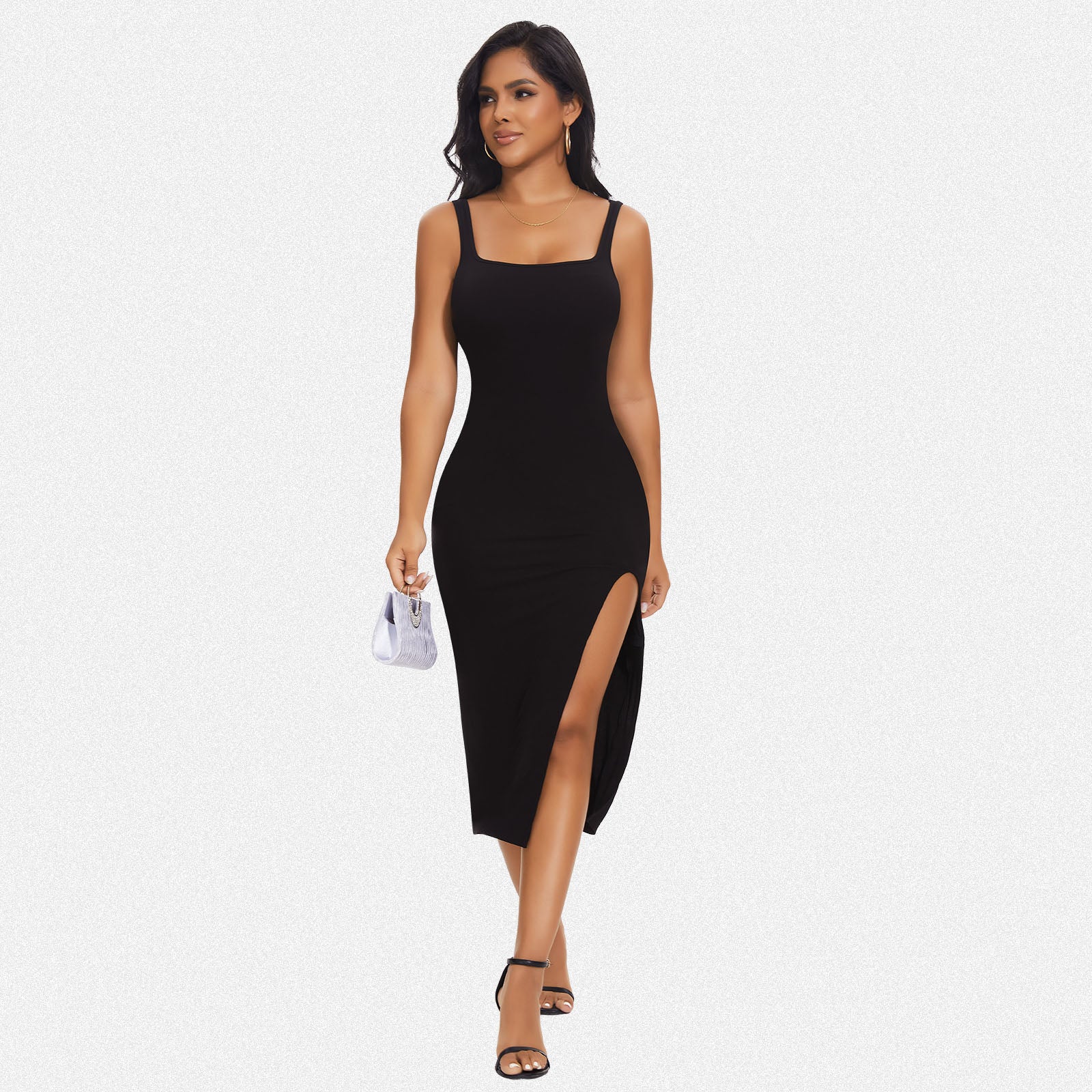 Shaperin Slit Tummy Control Shapewear Slip Dress Green / L