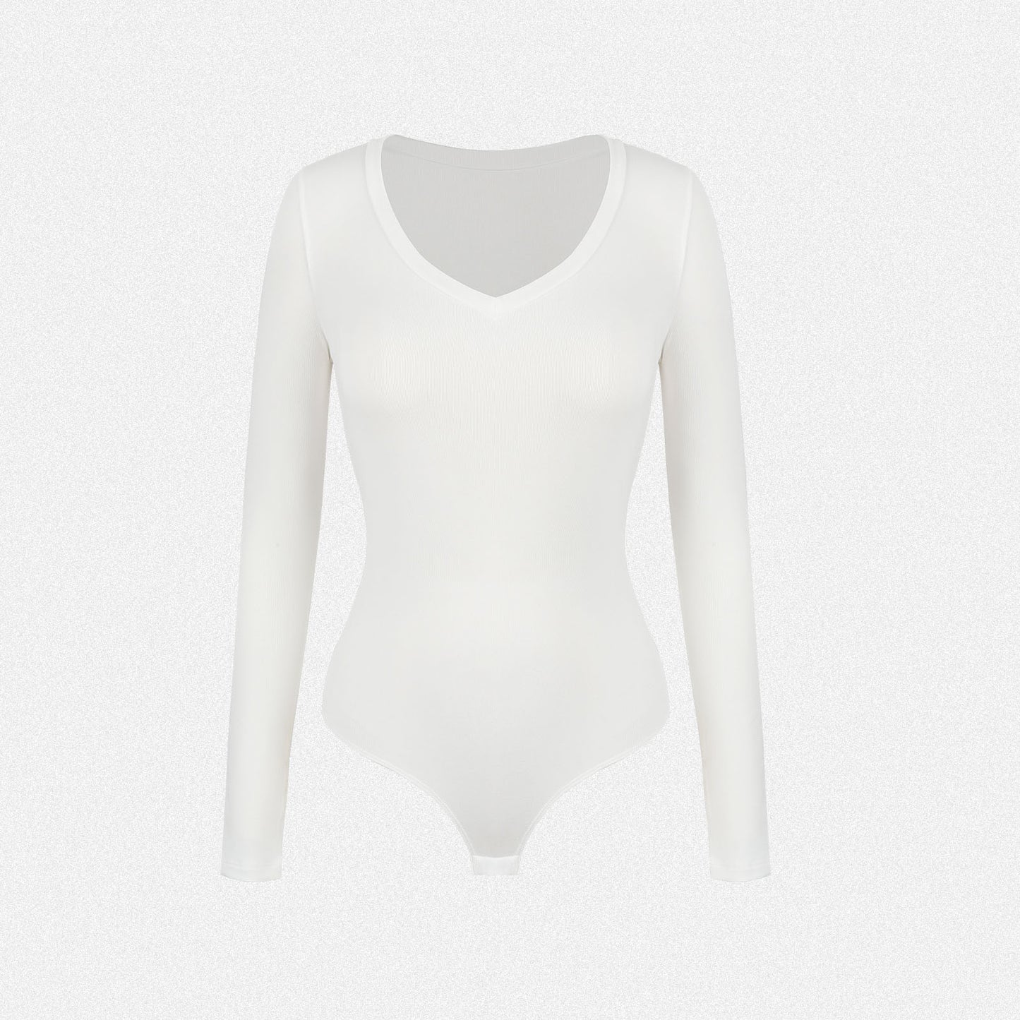 Shaperin V Neck Long Sleeve Bodysuit Top