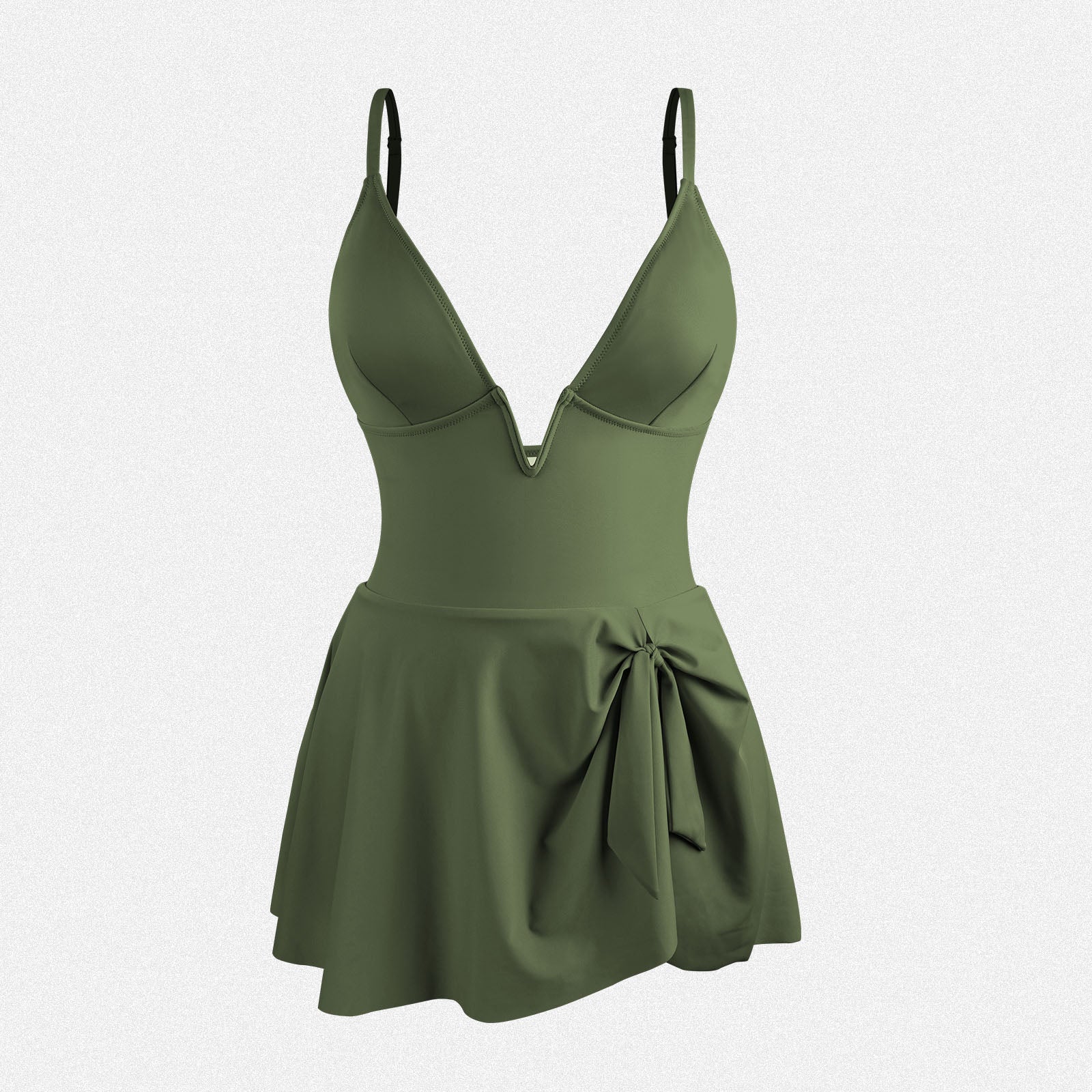 Shaperin Deep V Neck One Piece Swimsuits Tummy Control Swimwear