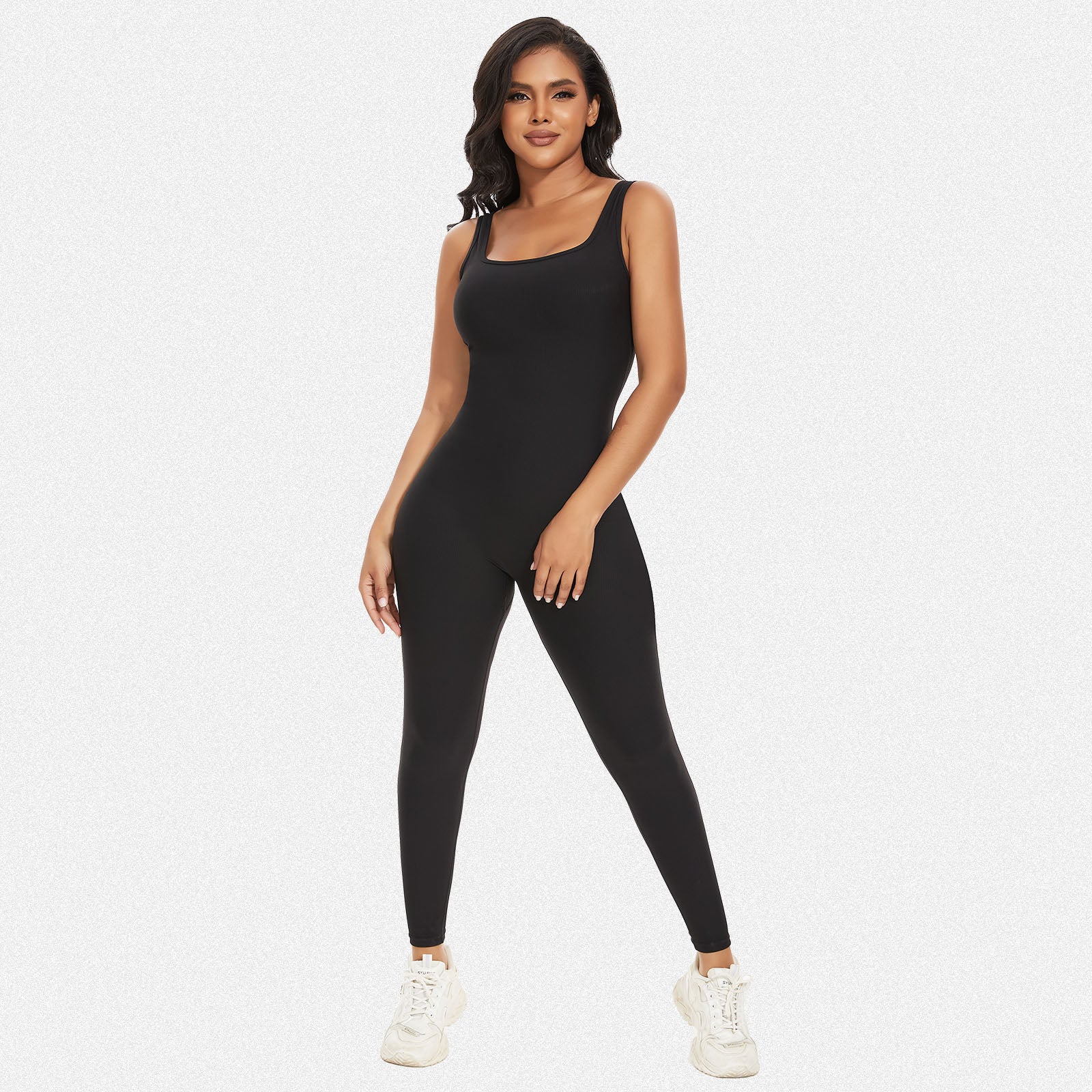 Shaperin Workout Seamless Jumpsuits Ribbed One Piece Tank Top Jumpsuit