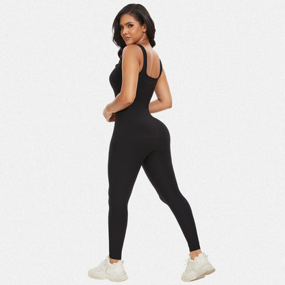 Shaperin Workout Seamless Jumpsuits Ribbed One Piece Tank Top Jumpsuit