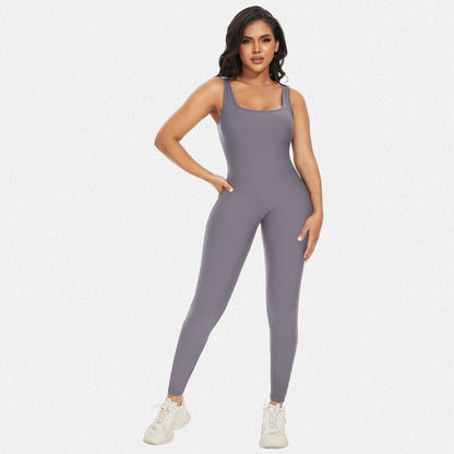 Shaperin Workout Seamless Jumpsuits Ribbed One Piece Tank Top Jumpsuit