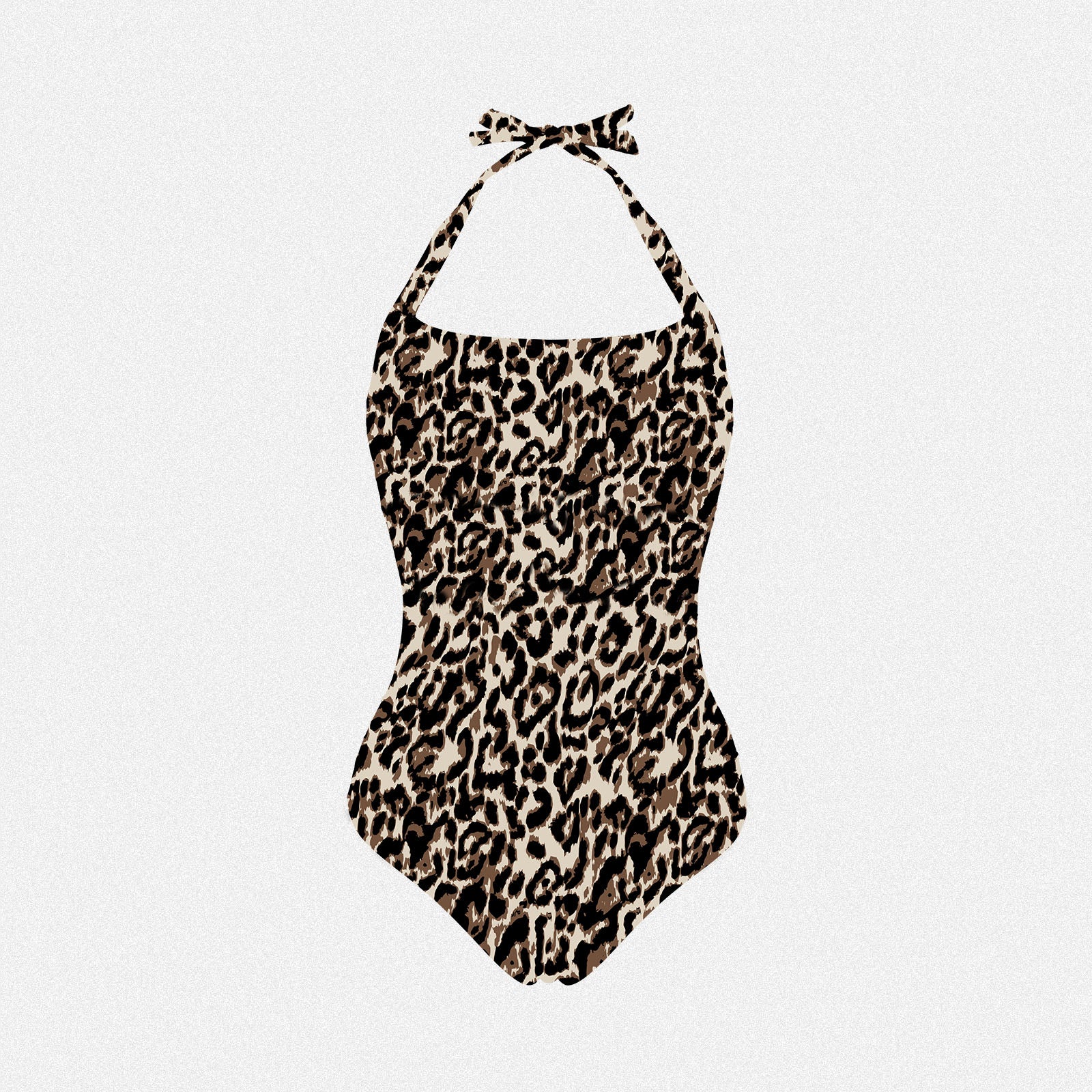 Shaperin Halterneck Tummy Control Pleated One Piece Swimsuit