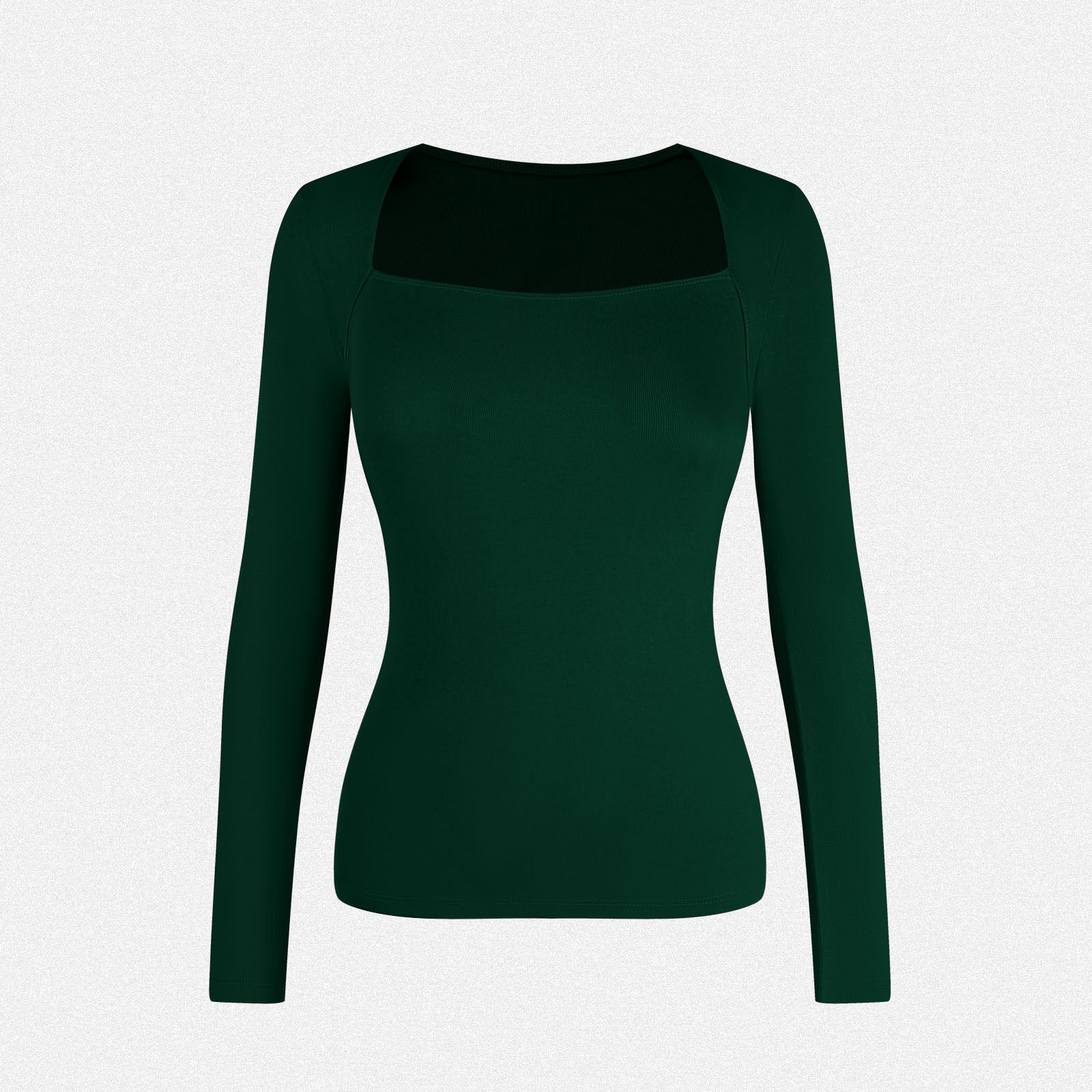 Shaperin Long Sleeve Square Neck Tops Y2K Slim Fit Shirt