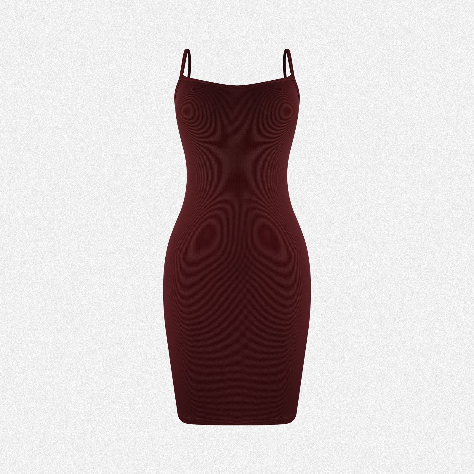 Shaperin Spaghetti Strap Ribbed Mini Dress