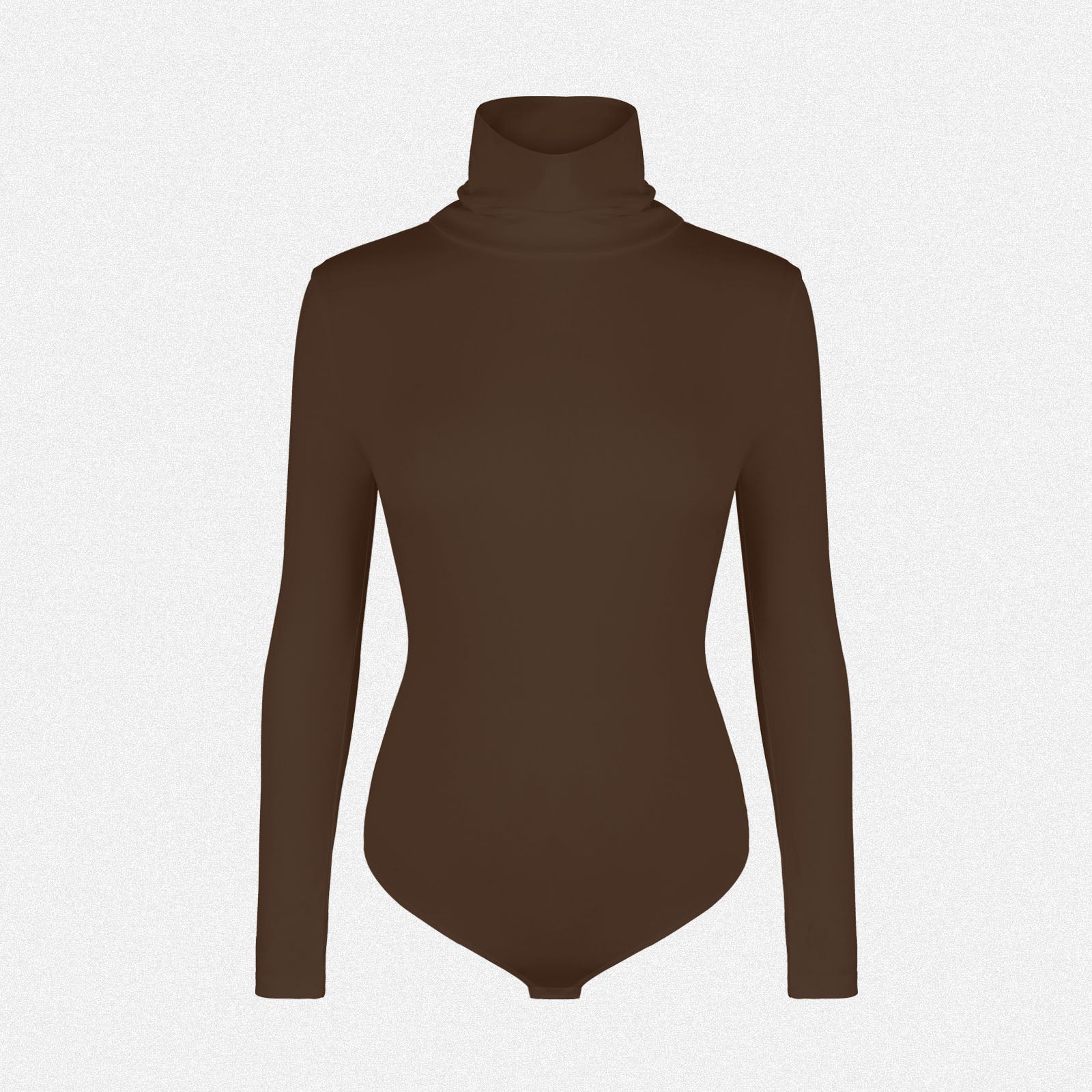 Shaperin Slim-Fit High Neck Long Sleeve Fleece Bodysuit Top