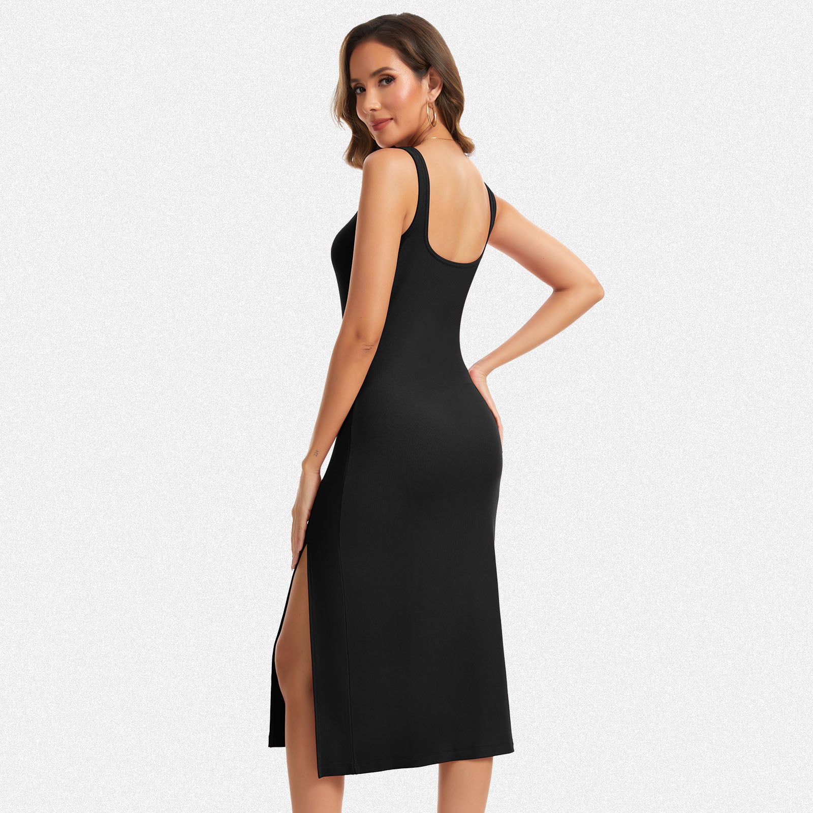 black bodycon midi dress AKIRA Reyna | 93% Rayon Thats So Fetch | Sabina