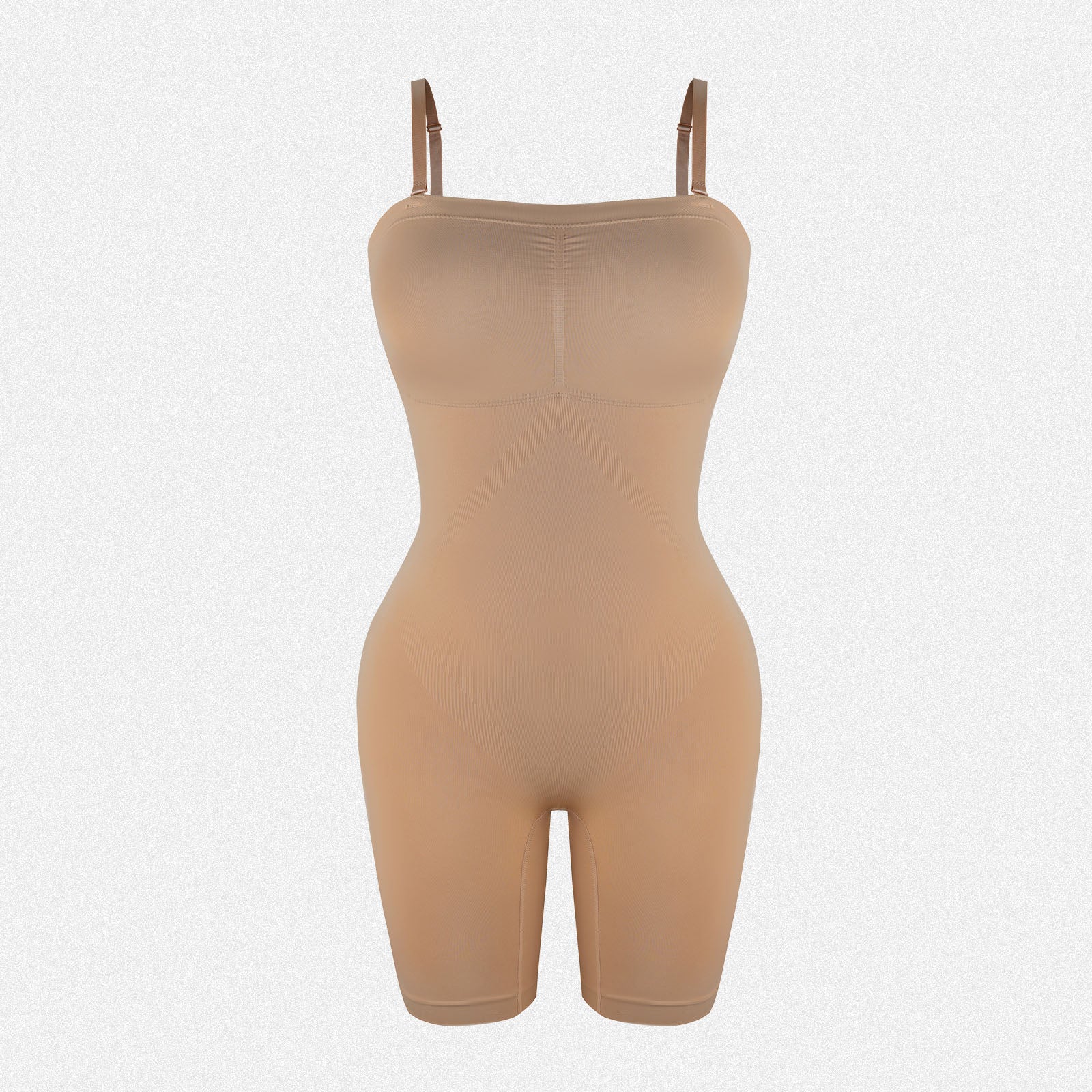 Shaperin Strapless Mid-Thigh Tummy Control Shapewear Bodysuit