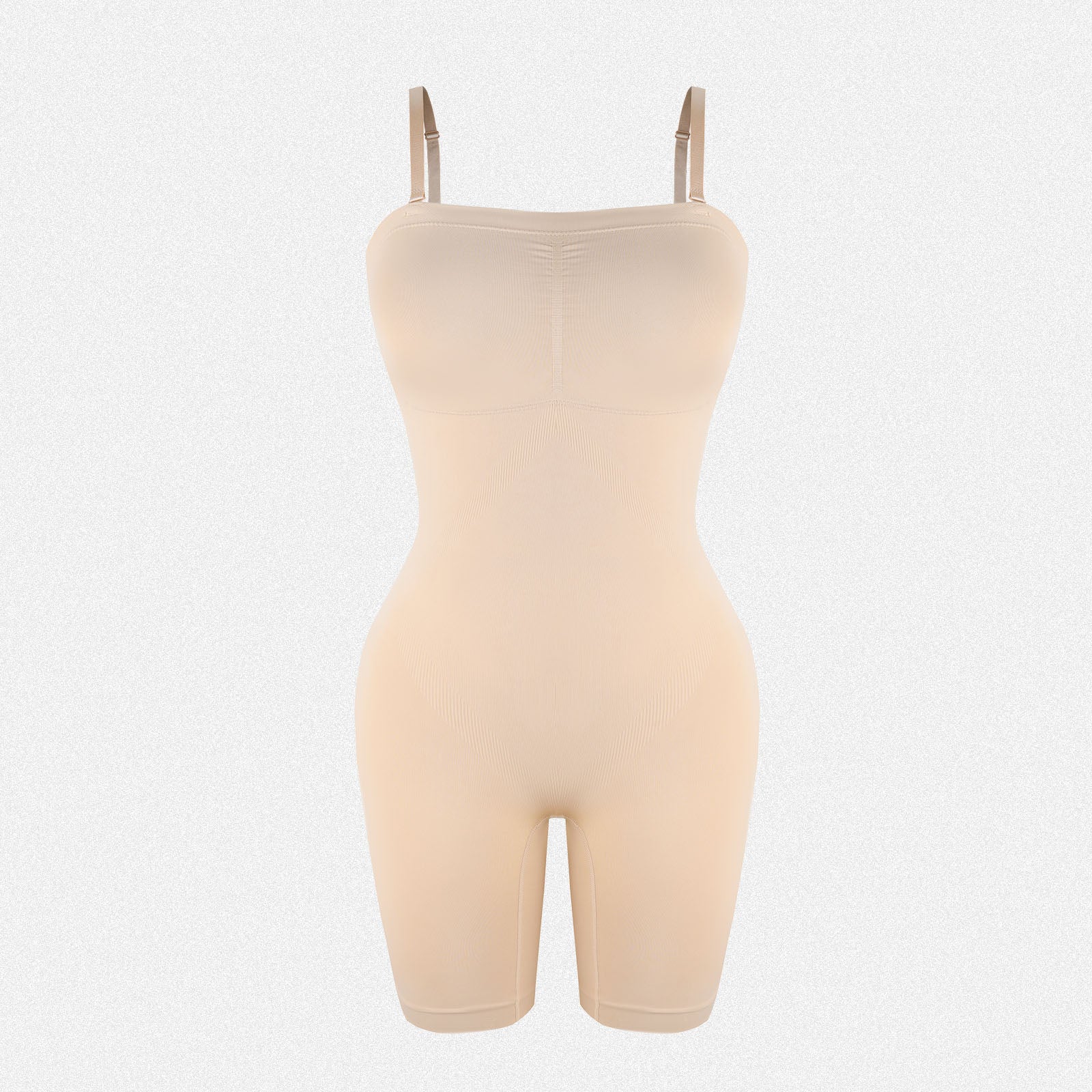 Shaperin Strapless Mid-Thigh Tummy Control Shapewear Bodysuit