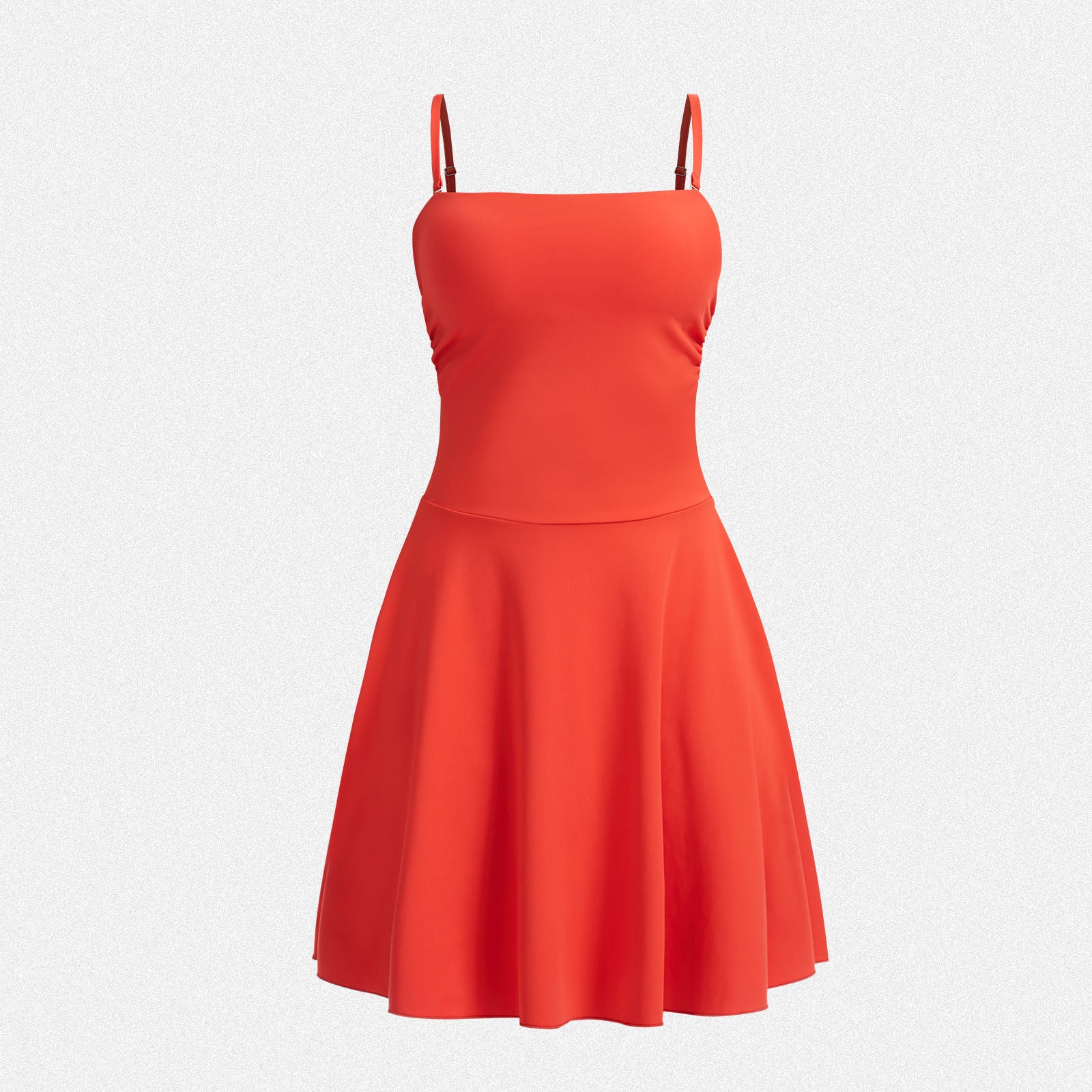 Shaperin Strapless Tube Mini Dress with Built-In Bra Orange Red / XL