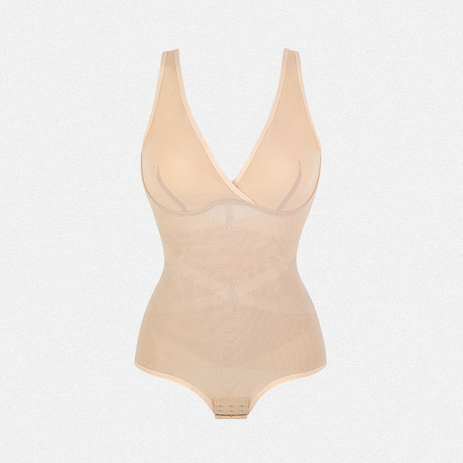 Shaperin V-Neck Shapewear Cross-compression Tummy Control Bodysuit