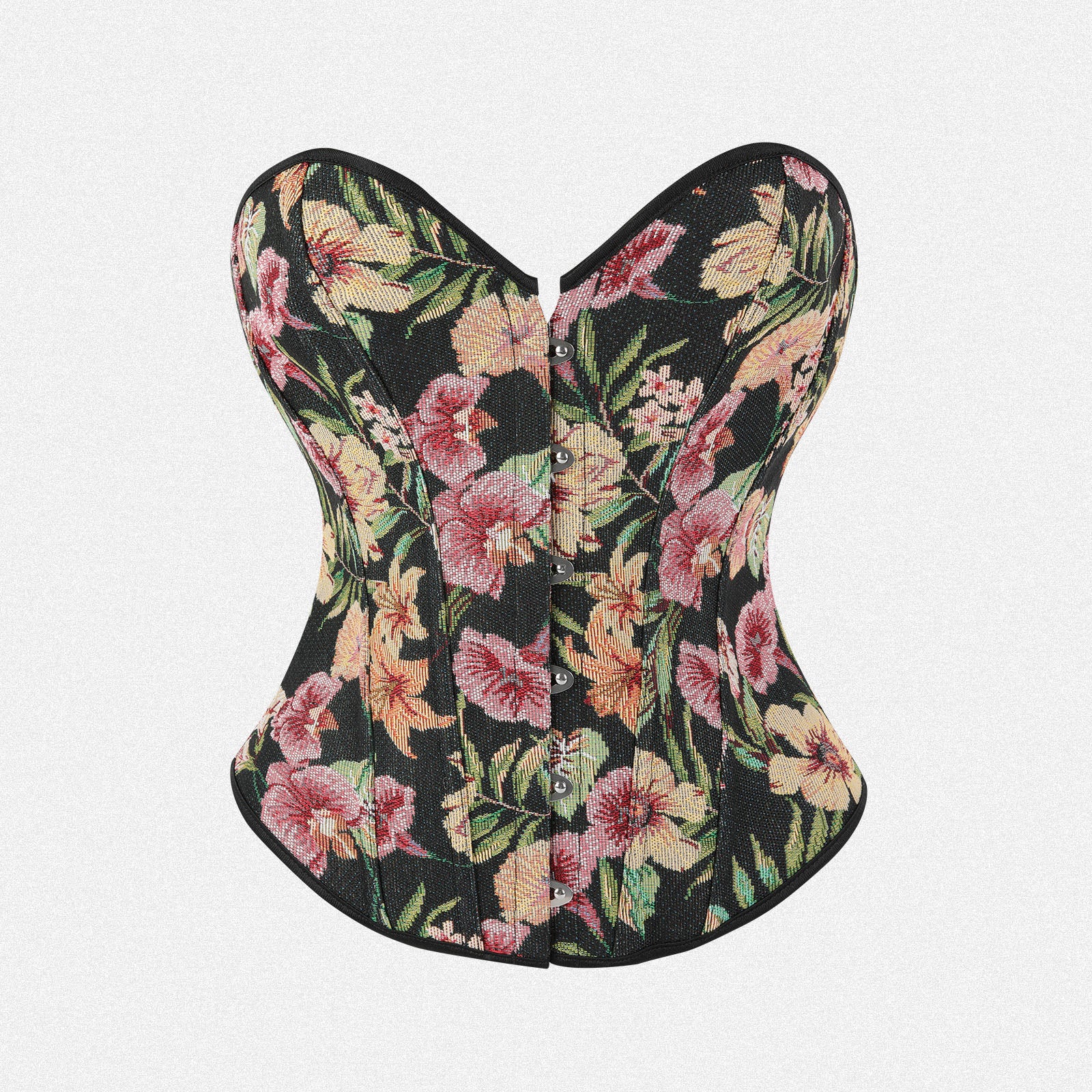 Shaperin Vintage Floral Denim Corset Top for Women Renaissance Bustier
